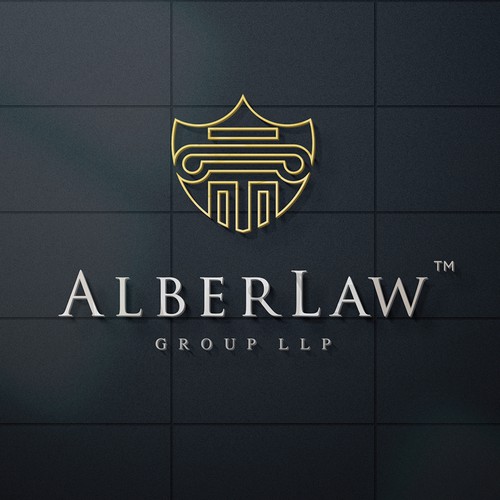 Law office firm logo keep Alber Law separate it looks better Design by ditesacilad