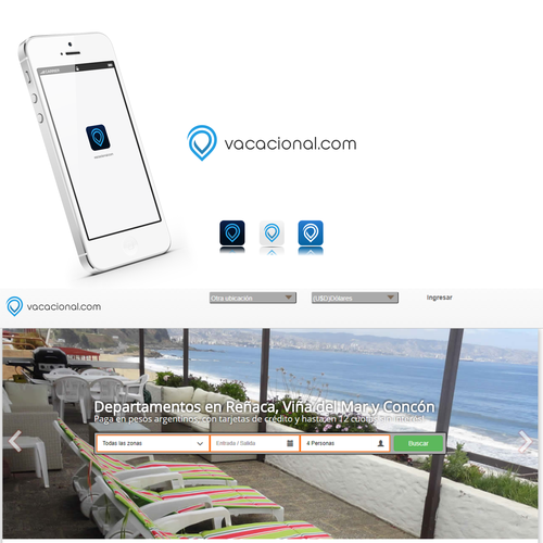 Design vincitore del contest "Logo for a Southamerican Rental Apartments web site (vacacional.com)"