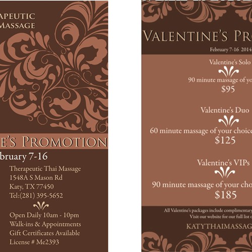 Create A Beautiful Valentine S Flyer For A Massage Spa Postcard Flyer Or Print Contest 99designs