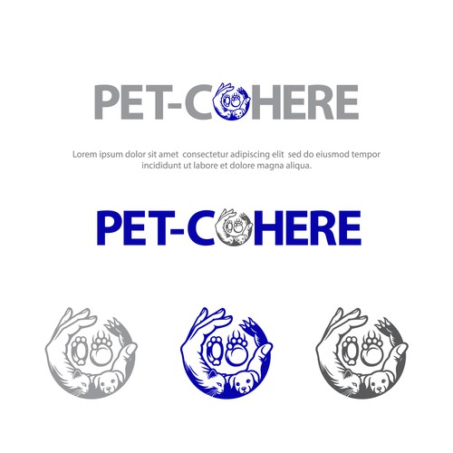 Create a Playful and Modern Logo for PET-COHERE, an E-Commerce Brand Focus on Pet Bonding. Design by KamranAwan99