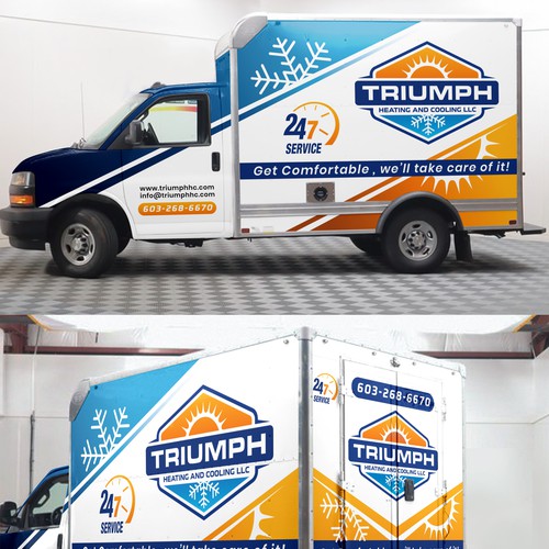 HVAC Van Wrap Design by DuhaCreative