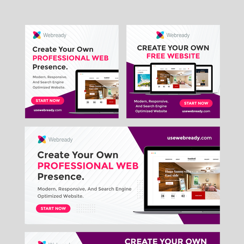 Web builder banner ads Design by 99B