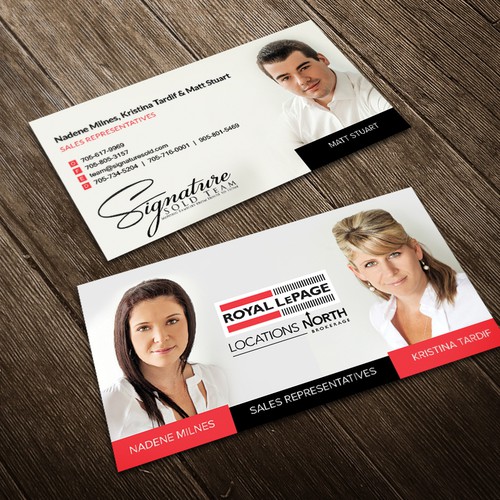 Business Cards for Top Real Estate Team Réalisé par Orangedan