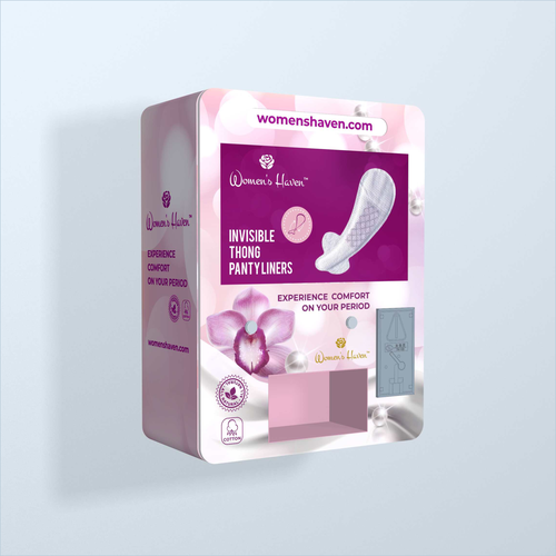 Vending Machine Signage for Feminine Product brand Design by Vitalia.m