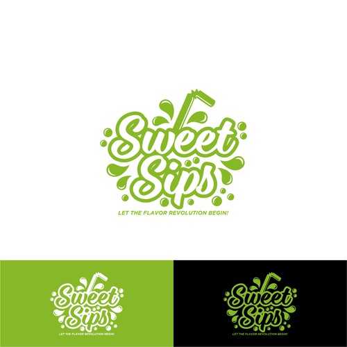 Sweet Sips logo design Ontwerp door mekanin