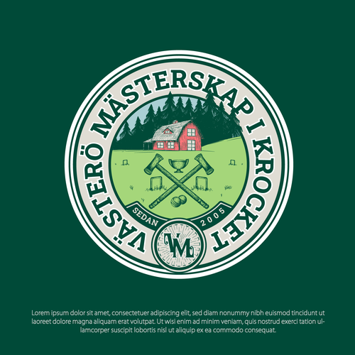 Legendary croquet tournament in Sweden. First logo ever. Looking for unique croquet vibe, creativity, and retro look! Design by ⭐DoubleStrokeStudio⭐
