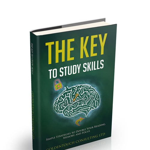 Design a book cover for "The Key to Study Skills:  Simple Strategies to Double Your Reading, Memory, and Focus" book Design von Pagatana