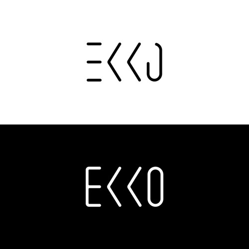 SIMPLE LOGO - ekko Letters then dm after Design by artoffaizan