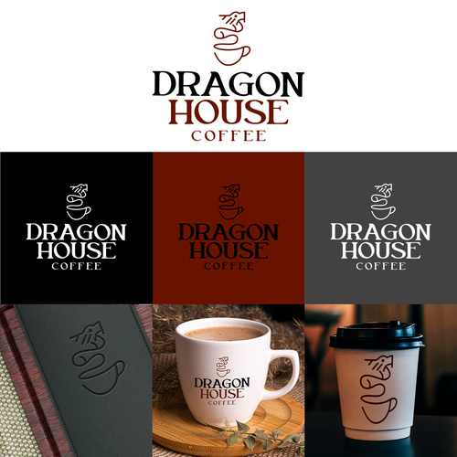 Design a Mediaeval Dragon Logo for a Coffee Company Design by Luis Delgado