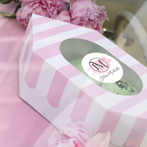 Design a cupcake packaging label Design by Olga Rabodzey