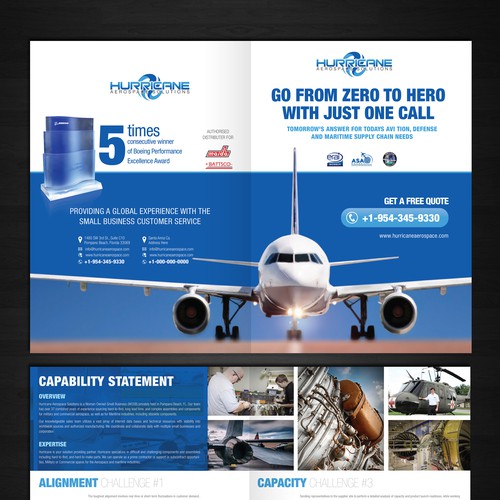 Aviation Brochure For Niche Company | Brochure contest