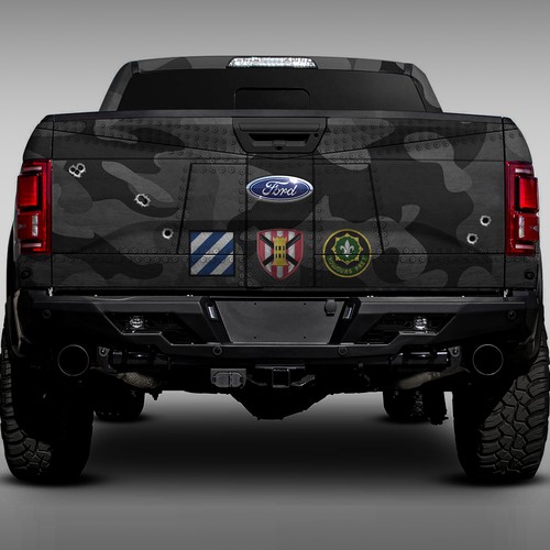 2018 Patriotic Ford Raptor (USA) | concurso Rotulación de auto, camión ...