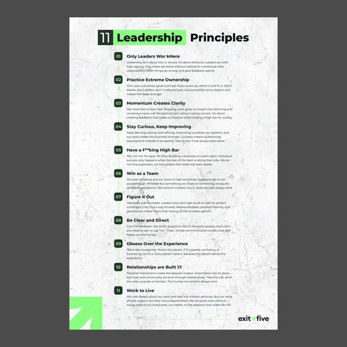 Designs | Leadership Principle Poster | Poster contest