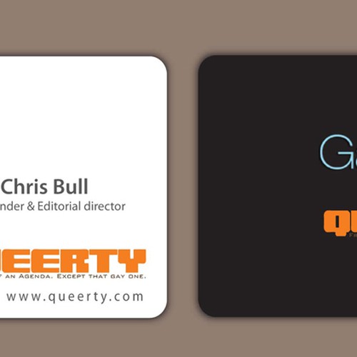 Create new business card design for GayCities, Inc., which runs Queerty.com and GayCities.com,  Design by Zewal