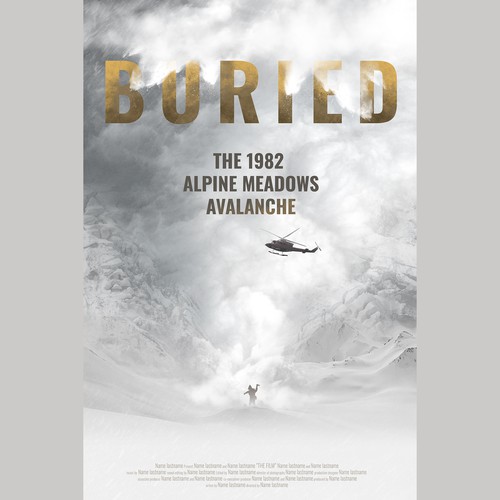 Movie poster for "Buried: The True Story of a Deadly Avalanche" Diseño de WooTKdesign