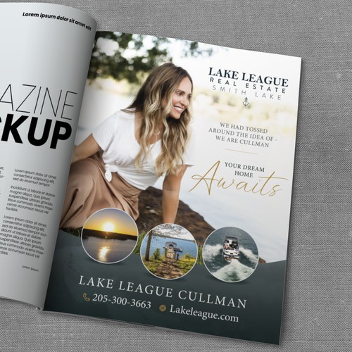 Need a full page magazine ad transitioning a new real estate company into town Design by Hadi (Achiver)