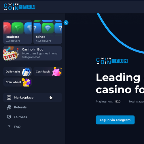 Coin.fun – Crypto Casino/Gambling Logo Design by B4Y