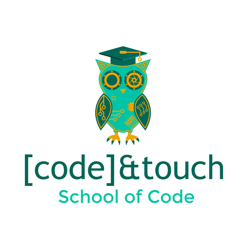 Crear logo con un personaje tipo dibujos animados(opcional)   relacionado con la programación de código Design by oink! design