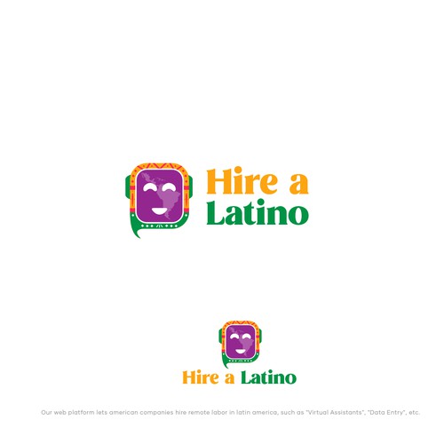 Powerful design for our software platform logo about hiring remote latino workers Design by SiddhArt