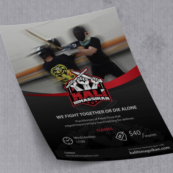 Flyer for Artial Arts Club