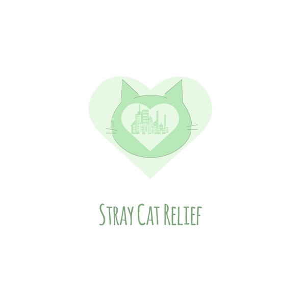 Logotipo criativa cidade e gatos