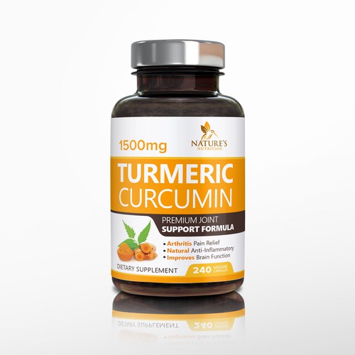 Nature's Nutrition needs a "beautiful label" for its Turmeric Extract bottle Design by DesignSBS