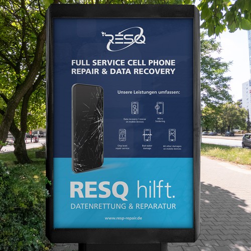 Clean & Nice Poster for Cell Phone Repair & Data Rescue Company Design by EyeQ Creative