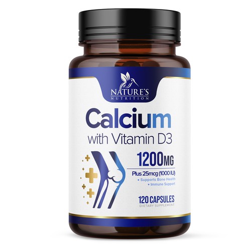 Calcium Plus Vitamin D3 Design Needed for Nature's Nutrition Design réalisé par UnderTheSea™