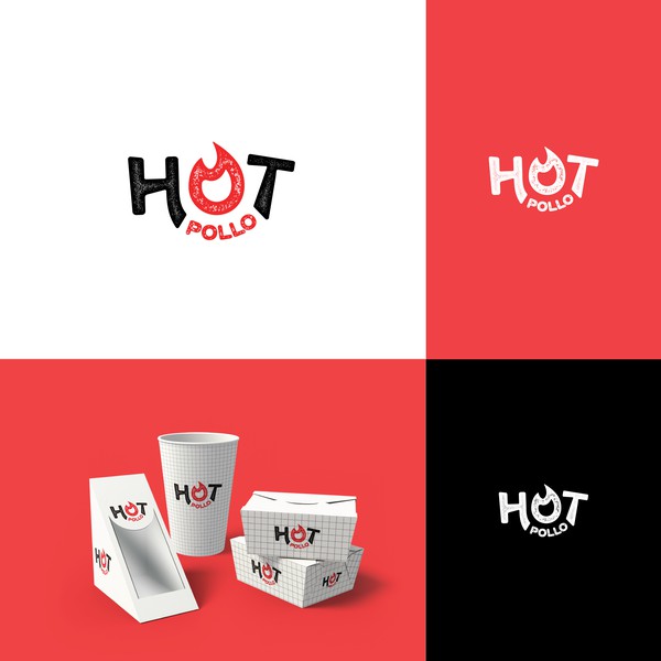 Design by Kafura titled "Typographic Logo for Hot Pollo"