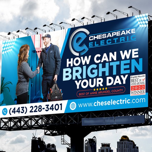 Chesapeake Electric Billboard Design by icon89GraPhicDeSign