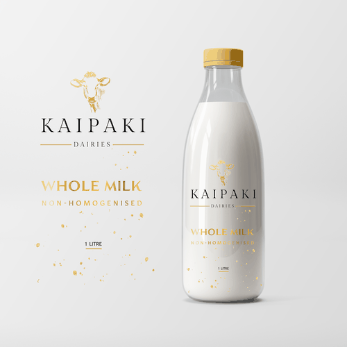 Diseño de We need a premium milk bottle design for 1 litre glass botltes de Shizurux