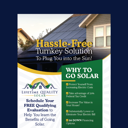 Solar Offer Page for Roofing Customers Design by Bennah
