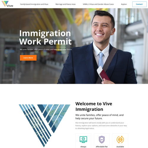 Immigration Work Permit Site Focused Redesign Design by FaTiH™