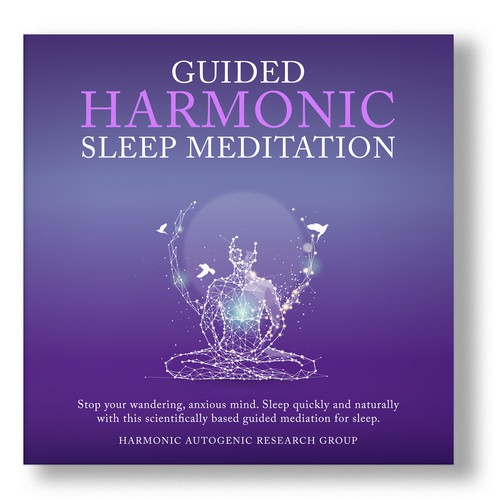 Design an abstract dark on dark sleep meditation book cover Design by The Cloud Digital