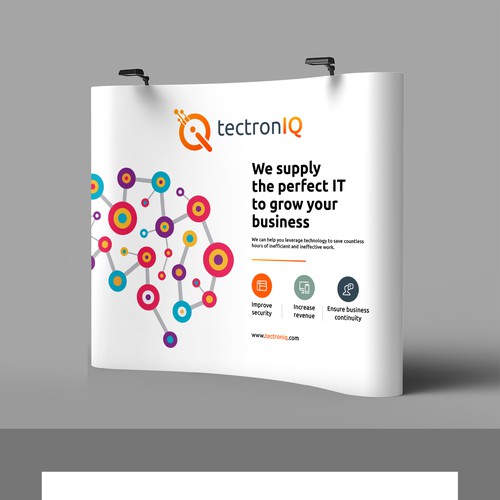 Simple trade show banner for technology company Design by dezignedge*