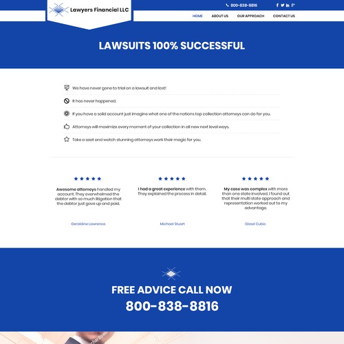 Debt Collection Website Design by Creative GS