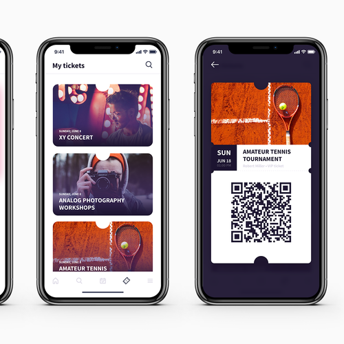 Design UI for awesome event ticketing app! Design by masiko