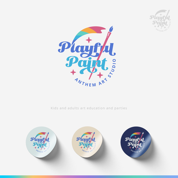 Playful logo for Playful Paint, Art Studio