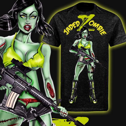 Hot Zombie girl for new brand Jaded Zombie Design by Giulio Rossi