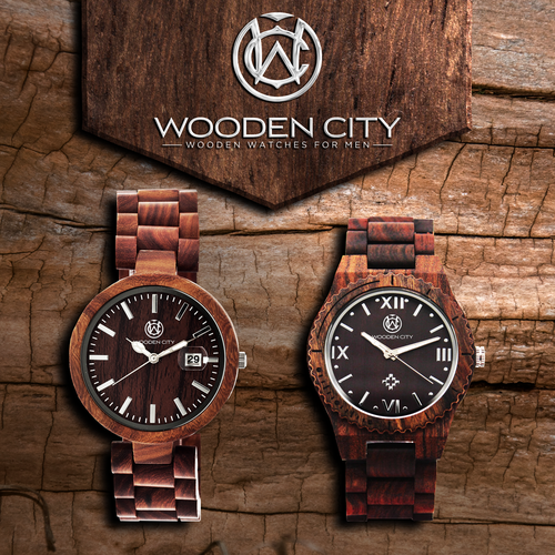 Logo for new wooden watches company Ontwerp door Vespertilio™