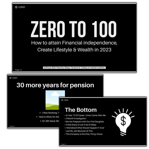 Re Design Black and White Webinar Presentation Design by Imttoo