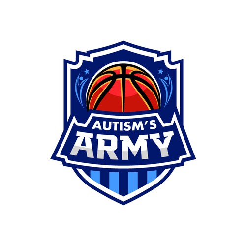 Basketball Logo for Team 'Autism's Army' - Your Winning Logo Featured on Major Sports Network Design by Vincreation