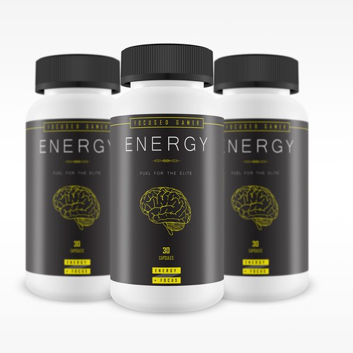 Create a Captivating Product Label Design - Focused Gamer supplement Integrating Gaming + the brain Design by Royal Graphics
