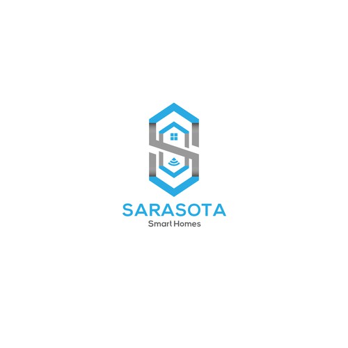 Diseño de Sarasota Smart Homes logo for our company that does technology innovations and installations de SawaxMen