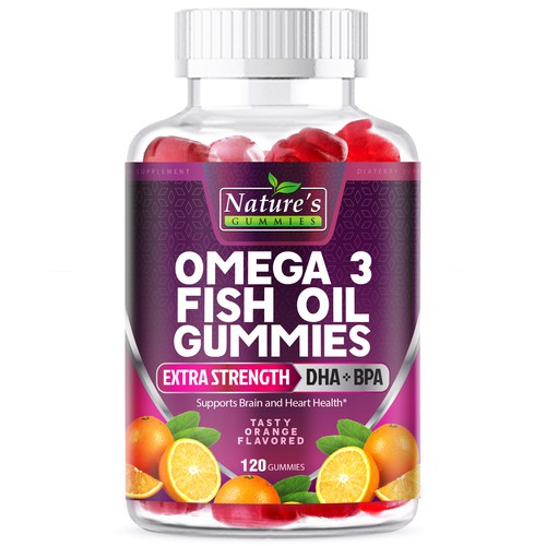 Tasty Omega 3 Fish Oil Gummies Design needed for Nature's Gummies Design von agooshe