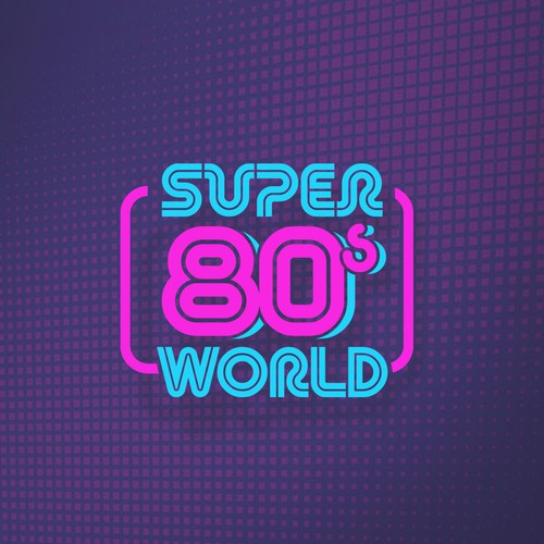 Create a totally bitchin' logo for our "Super 80s World" retro video game Diseño de dipomaster™