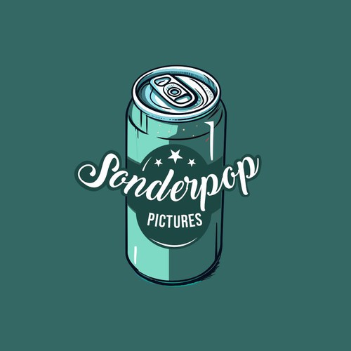 Create a japanese soda can inspired final logo based on existing concept for video production agency Design von violet.ink™