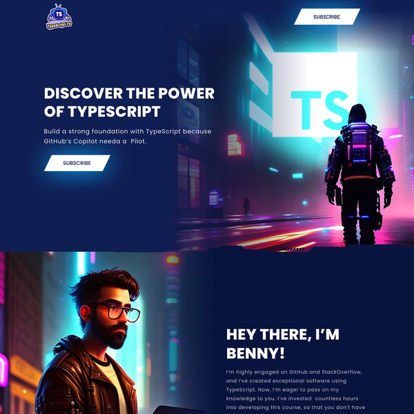 TypeScript TV Cyberpunk Style Design