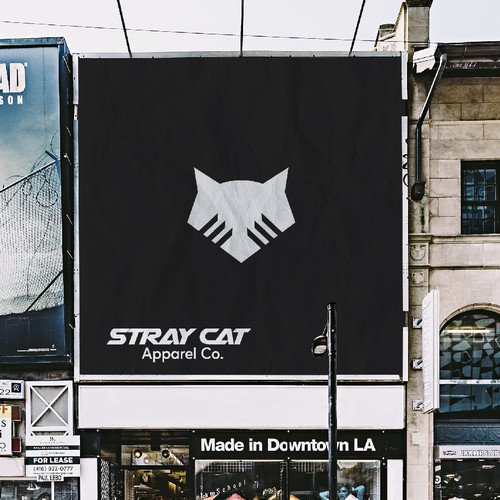 Logo for Stray Cat Apparel Co. - Clothing brand that donates 100% to saving cats! Design by FernandoUR