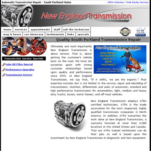 Maine Transmission & Auto Repair Website Banner Design por KAMI29